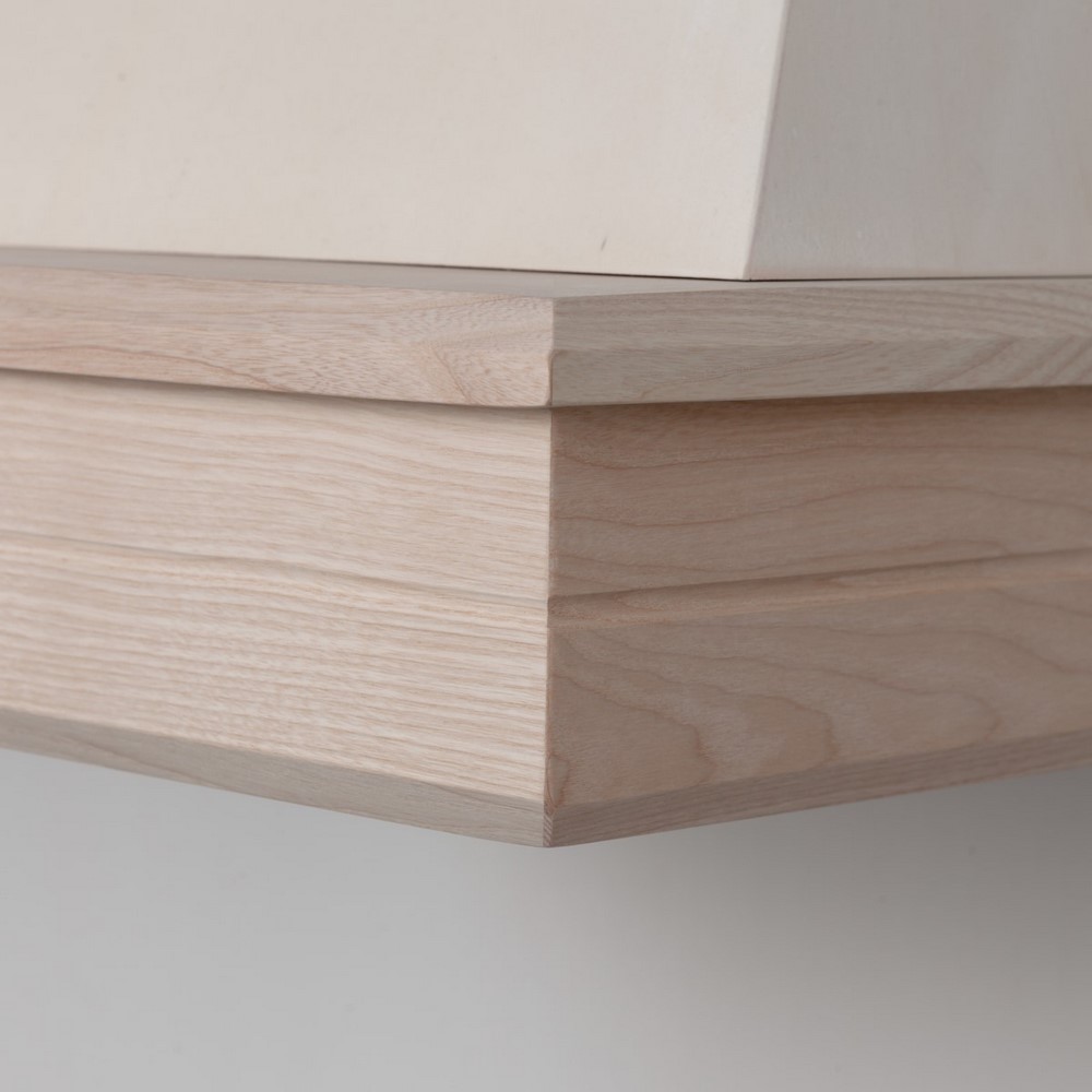 - Cappa classica STOCK 60 rustica legno frassino grezzo motore 218 mc/h